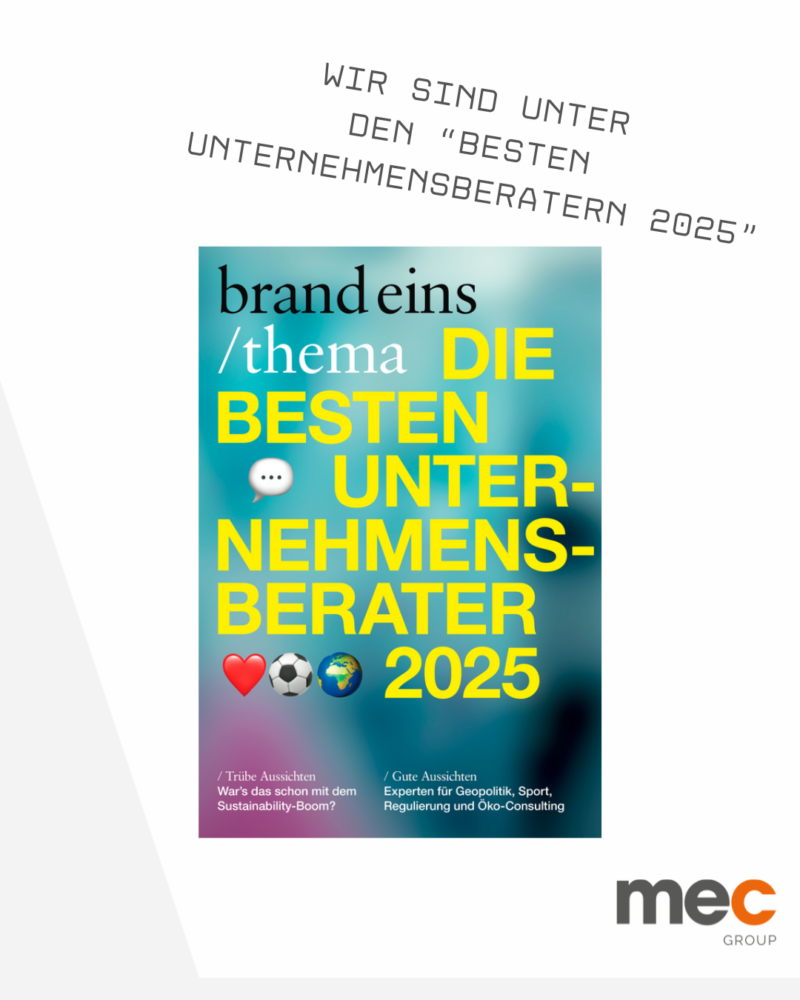 MEC Management Consulting wurde als „Beste Unternehmensberater 2025 ...